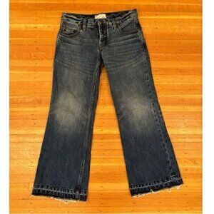 Free People Jacob Flared Crop blue Jeans